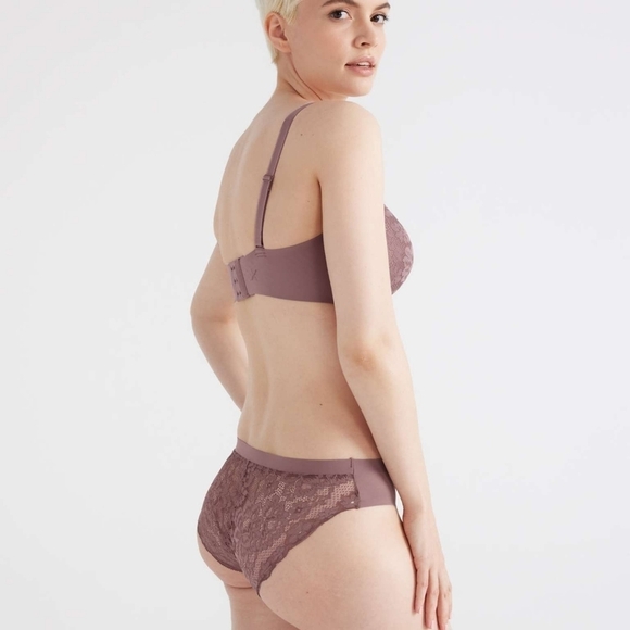 Knix Lace Wing Woman Contour Bra in Vintage Plum Size 8 NWT - Picture 3 of 9